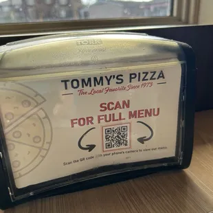 Scan for their menu!  Also sitting by the window is rough depending on the time of day.  The sun blinds you with no escape.