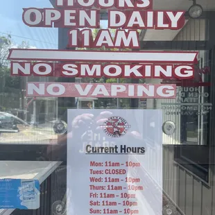 Current hours as of 06-02-2023