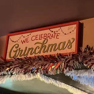 we celebrate christmas sign