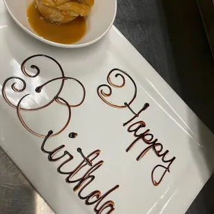 Birthday bread pudding