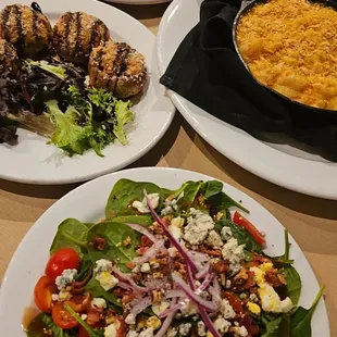 Lobster bites, Lobster Mac and cheese, stuffed mushrooms