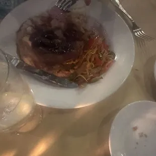 Bacon wrapped filet mignon.