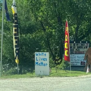 a horse and a sign