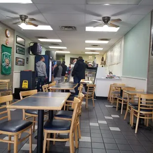 the inside of a restaurant