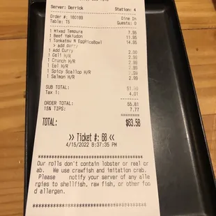 Over charged on tonkotsu rice bowl and yaki udon.