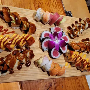 sushi and sashimi, food, sushi, sashimi
