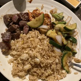 Shrimp and steak combo