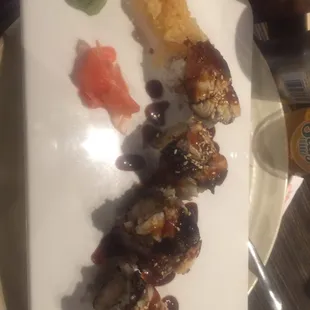 Eel tempura shrimp avocado