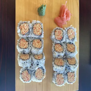 two pieces of sushi