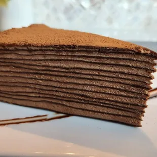 Chocolate Mille Crepe Cake