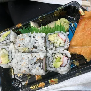 a tray of food