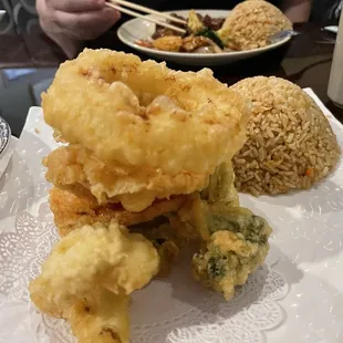 Vegetable tempura platter