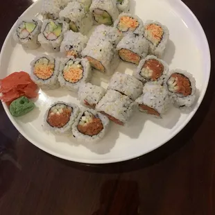 sashimi, sushi, sushi and sashimi, food