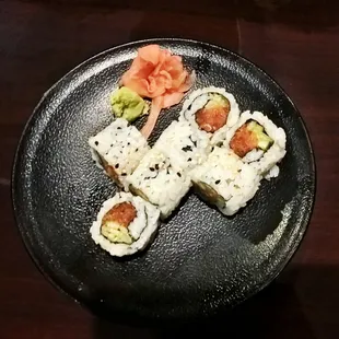 6.95 for eight spicy tuna rolls