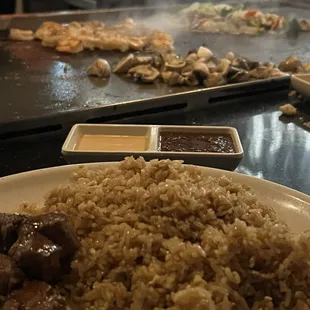Filet and shrimp hibachi