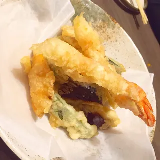 Two shrimp & vegetable tempura