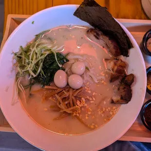 Tonkotsu Ramen (pretty huge bowl, but a bit expensive (17.50))