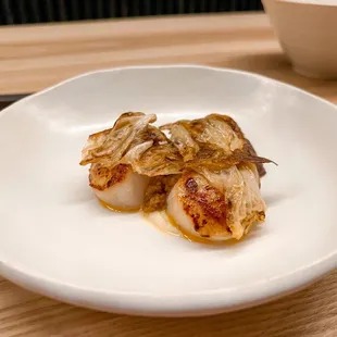 Weathervane Scallop, Potato, Cabbage, Geoduck XO Sauce