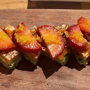 Hako, a specialty roll. The strawberry added a nice texture and flavor.
