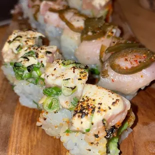 Steven roll and sunset roll