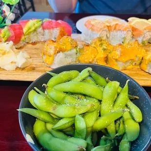 Sushi and Edamame