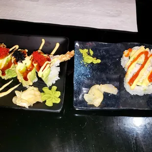 Part of the Better Together Roll and the Spicy California Roll.