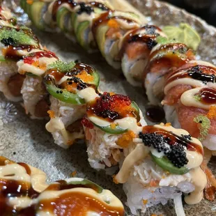 Another delish sushi plate!  This time enjoyed at the bar!