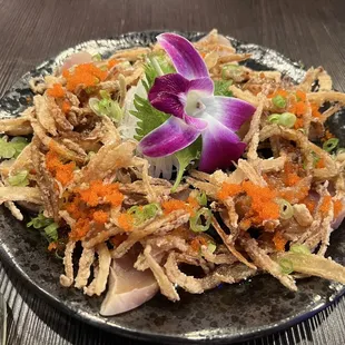 a close up of a plate of food