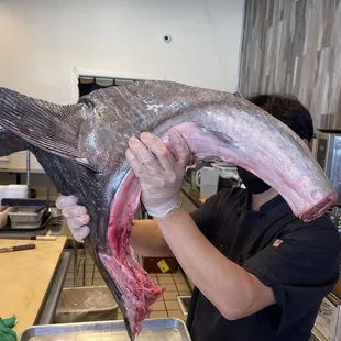 Big bluefin tuna collar. So fresh and big!
