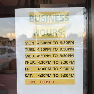 Business Hours