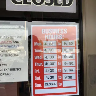 Business hours