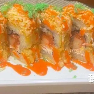 Golden tiger Naruto roll (no rice)
