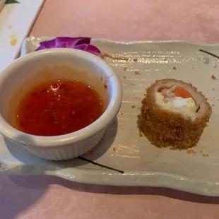 As you can see scarfed the appetizer down Delicious  Chicken Maki