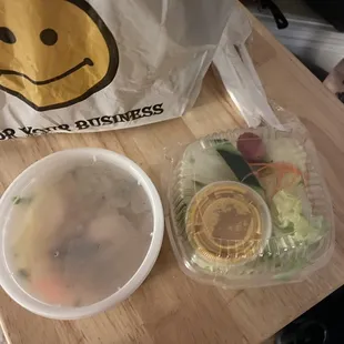 4. Seafood Soup and salad