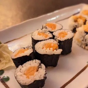 a plate of sushi