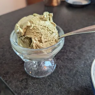 Green tea ice cream