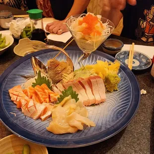 sashimi, sushi and sashimi, food, sushi