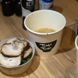 Tsukemen: broth and noodles + sides are separated!