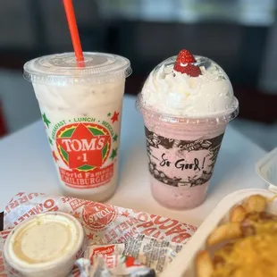 Horchata and Strawberry Horchata Smoothie