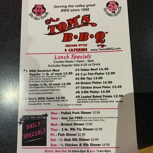 Lunch Specials 2-22