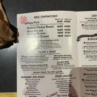 Sandwich, Sslads &amp; Sides Menu 2-22