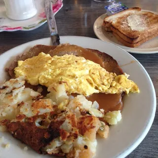 Meatloaf and Eggs Combo