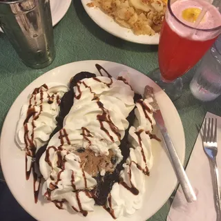 Chocolate Cake French Toast with Whipped Cream