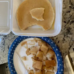 Pancakes, I should have known something was off by how light colored they were. Almost white...