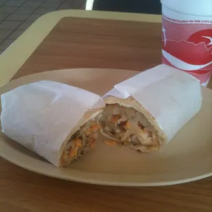 Sausage breakfast burrito