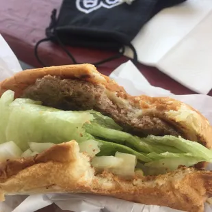 There burgers are yummy