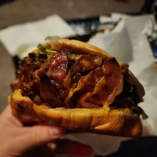 Double cheese with bacon