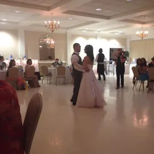 The ballroom for the 200 minimum people space - the chandeliers are a great touch