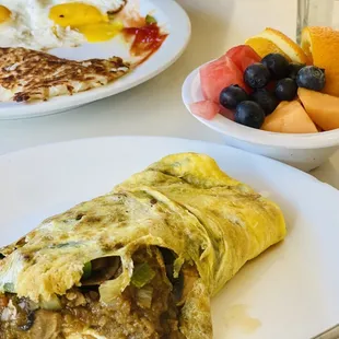 Tokyo omelette is delish. Removed cheese. A nice veggie breakfast