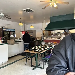 My partner and the servers and the to go order